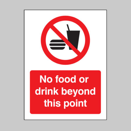 No food or drink beyond this point