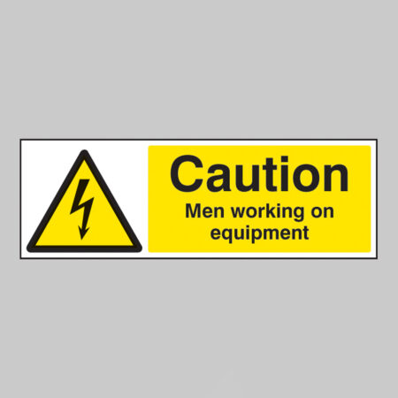 Caution men working on equipment