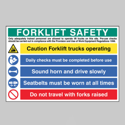 Forklift Safety multi message board