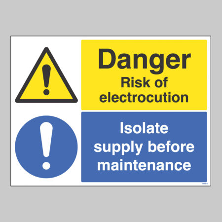 Danger Electrocution risk Isolate supply before maintenance