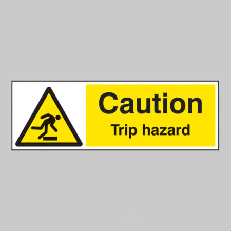 Caution trip hazard