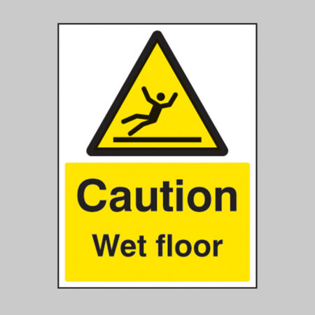 Caution wet floor