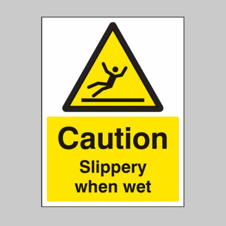Caution slippery when wet