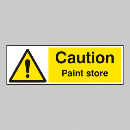 Caution paint store
