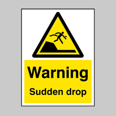 Warning sudden drop (ISO 20712 - 2008 Water Safety Signs)