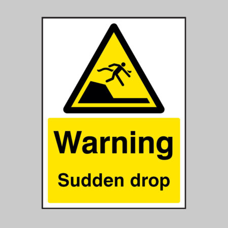 Warning sudden drop (ISO 20712 - 2008 Water Safety Signs)