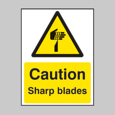 Caution sharp blades