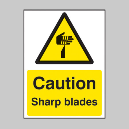 Caution sharp blades