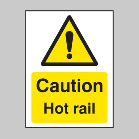 Caution hot rail