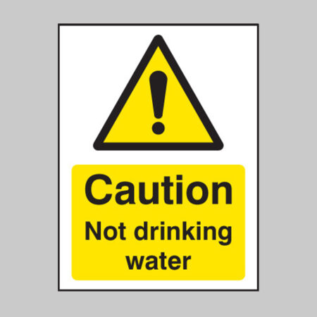 Caution not drinking water