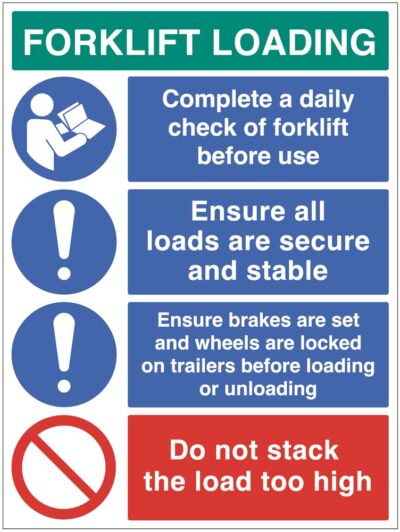 Forklift Loading Daily checks, secure loads