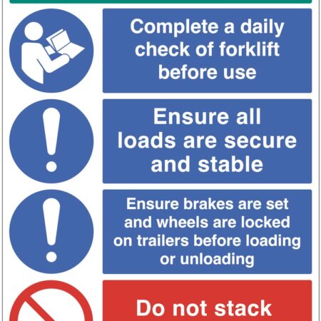 Forklift Loading Daily checks, secure loads