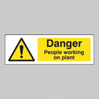 Danger people working on plant
