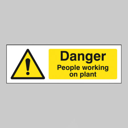Danger people working on plant