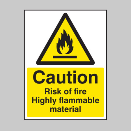 Caution risk of fire - highly flammable material