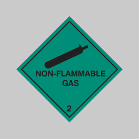 100 S/A labels 100x100mm Non flammable gas