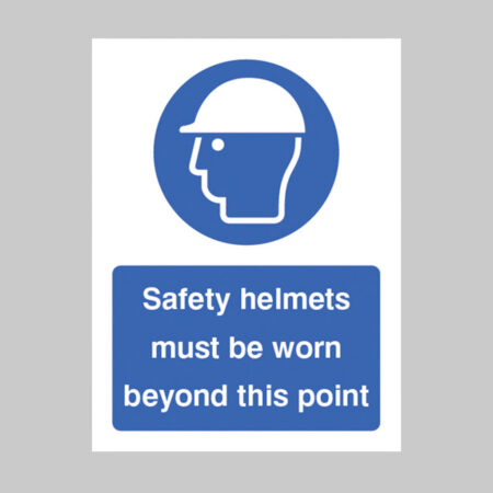 Safety helmets must be worn beyond this point