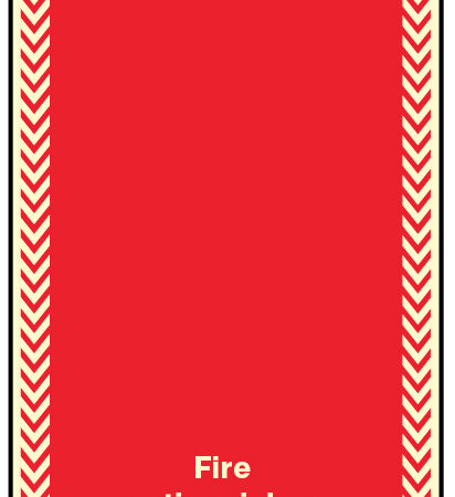 Extinguisher missing board photoluminescent with ID sign option 300x800mm 3mm pvc back