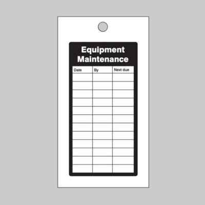 Equipment Maintenance Record Tags  (pack of 10) 80x150mm with cable ties