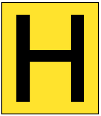 Hydrant marker 178x203mm High Impact Plastic