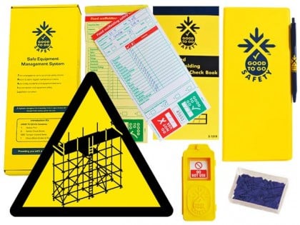 Good To Go Safety Fixed Scaffolding Weekly Kit (1 tag, 100 seals, 2 check books & 1 wallet with pen)