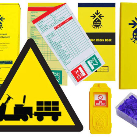Good To Go Safety Tow Tractor Weekly Kit (1 tag, 100 seals, 2 check books & 1 wallet with pen)