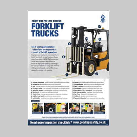 GTG Forklift Inspection poster 420x594mm synthetic paper