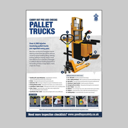 GTG Pallet Truck Inspection poster 420x594mm synthetic paper