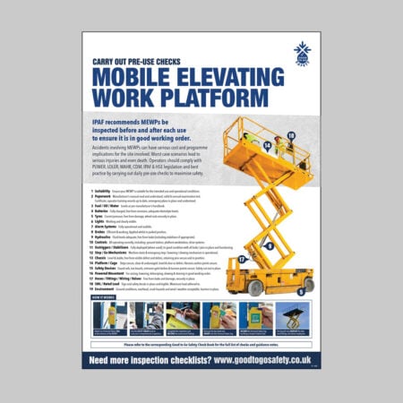 GTG MEWP Inspection poster 420x594mm synthetic paper