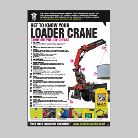 GTG Loader Crane Inspection poster 420x594mm synthetic paper