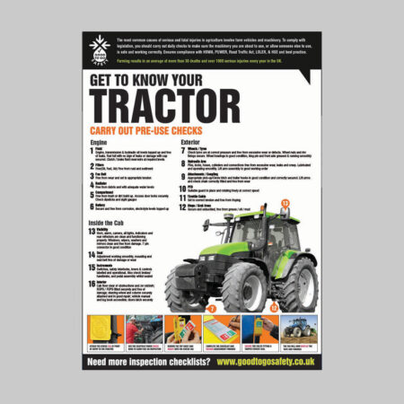 GTG Tractor Inspection poster 420x594mm synthetic paper