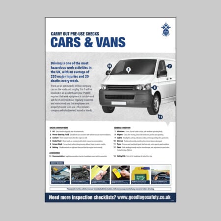 GTG Fleet Vehicle Inspection poster 420x594mm synthetic paper