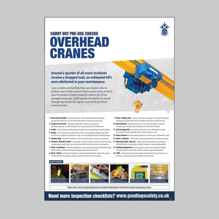 GTG Overhead Crane Inspection poster 420x594mm synthetic paper