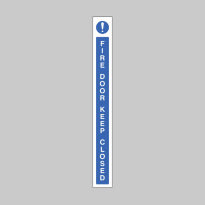 Fire door keep closed door edge strip 45x400mm self adhesive vinyl