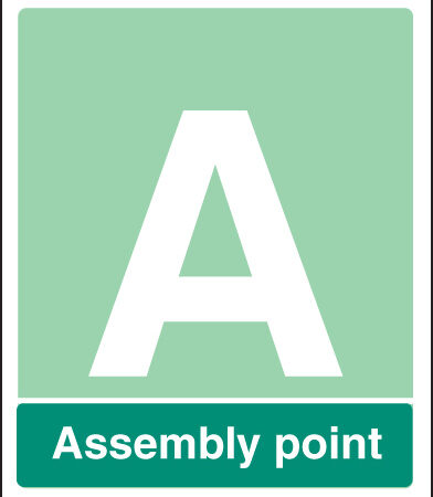 Special Assembly point aluminium c/w channel 250x300mm