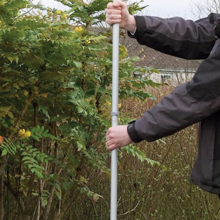 Mobile assembly point aluminium on collapsible 2.4m pole 450x600mm