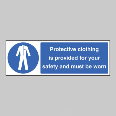 Protective clothing is provided for your safety and must be worn