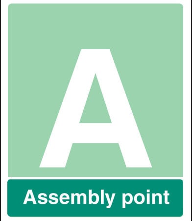Special Assembly point aluminium c/w channel 450x600mm