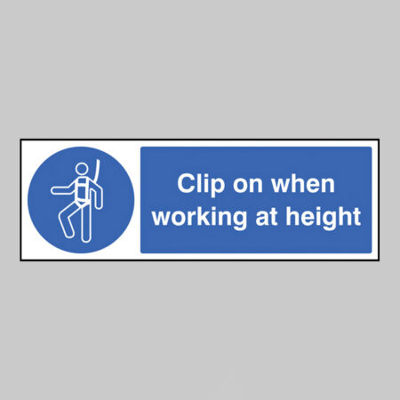 Clip on when working at height