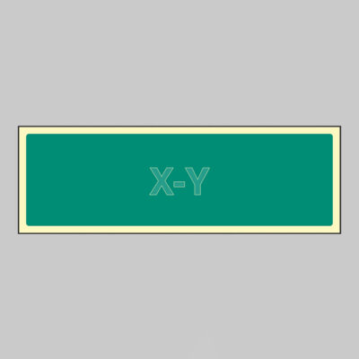 Any message (please specify - max 10 characters) 450x150mm photoluminescent rigid