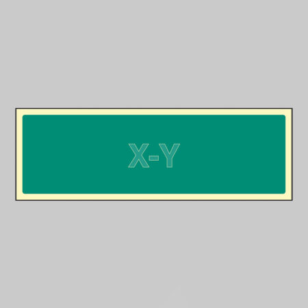 Any message (please specify - max 10 characters) 450x150mm photoluminescent rigid