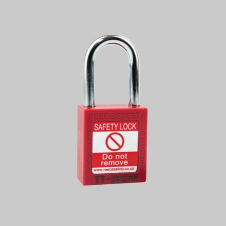 Safety Lockout Padlock, Keyed Different, Red