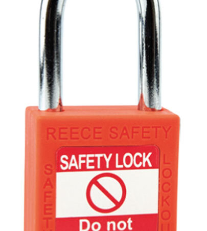 Safety Lockout Padlock, Keyed Different, Orange