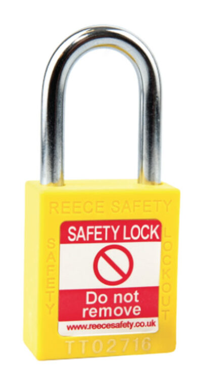 Safety Lockout Padlock, Keyed Different, Yellow
