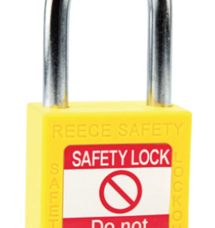 Safety Lockout Padlock, Keyed Different, Yellow