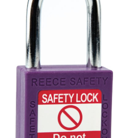 Safety Lockout Padlock, Keyed Different, Purple