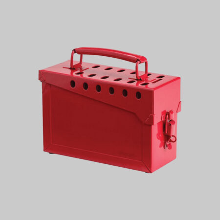 Portable Group Lockout Box, RED