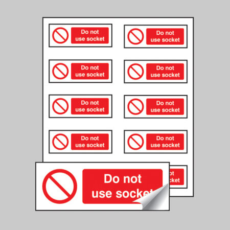 Do not use socket sheet of 10 self adhesive labels 40x18mm
