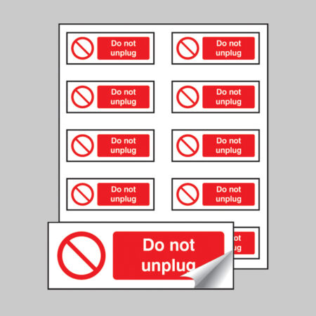 Do not unplug sheet of 10 self adhesive labels 40x18mm