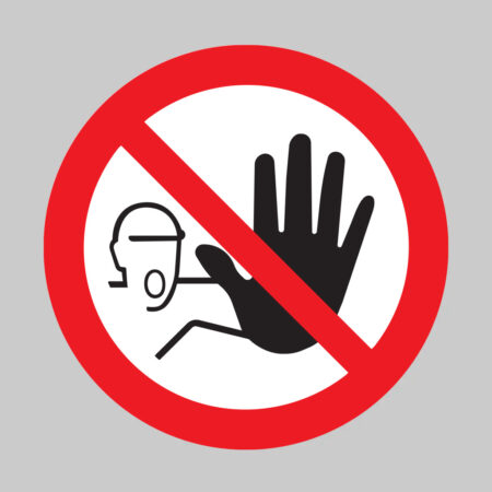 No entry symbol floor graphic 400mm dia (external grade)